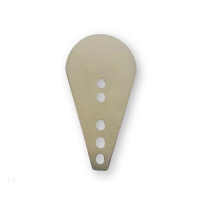 KTGCOZS Pack of 50 DIY Bend Stainless Steel Swim Jig Blades, Jig Dancer Blades