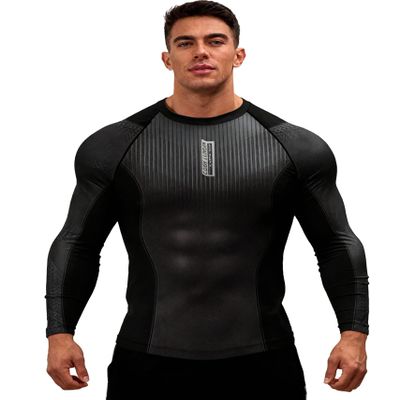 Red Plume Mens Athletic Long Sleeve Compression Shirts/Mens Cool Compression Top for Sports
