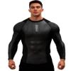 Red Plume Mens Athletic Long Sleeve Compression Shirts/Mens Cool Compression Top for Sports view 1
