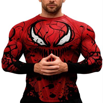 Red Plume Mens Athletic Long Sleeve Compression Shirts/Mens Cool Compression Top for Sports