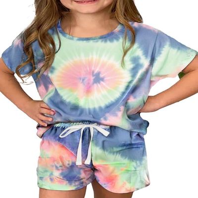 Dokotoo Girls Summer Cute T-Shirt Shorts Set Ruffle Sleeve Round Neck Solid Stretchy Drawstring Waist Shorts with Side Pockets 2026 Fashion Size 10-11 Sky Blue