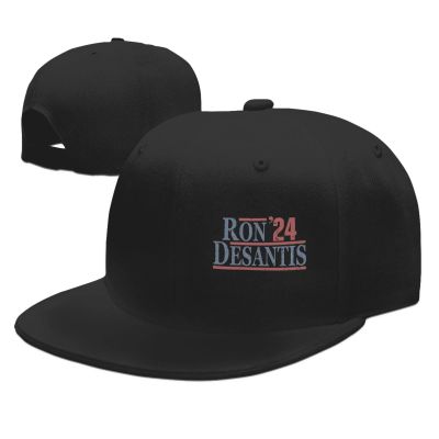 Adjustable Vintage Ron Desantis 2024 for President Campaign Hat Adult Casual Flat Bill Baseball Cap Trucker Caps for Sports Outdoor87 Black