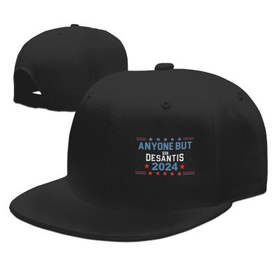 Adjustable Anyone But Desantis 2024 Anti Ron Desantis Hat Adult Casual Flat Bill Baseball Cap Trucker Caps for Sports Outdoor42 Black