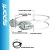 Sporti Antifog Swedish Premium Goggle + Bungee Strap - Smoke view 4