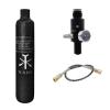 TUXING Carbon Fiber PCP Paintball Tank 0.58L 4500psi CE Approved Composite Cylinder with Paintball Regulator Valve Regulator Gauge Output Pressure:2200psi-M18*1.5 view 1