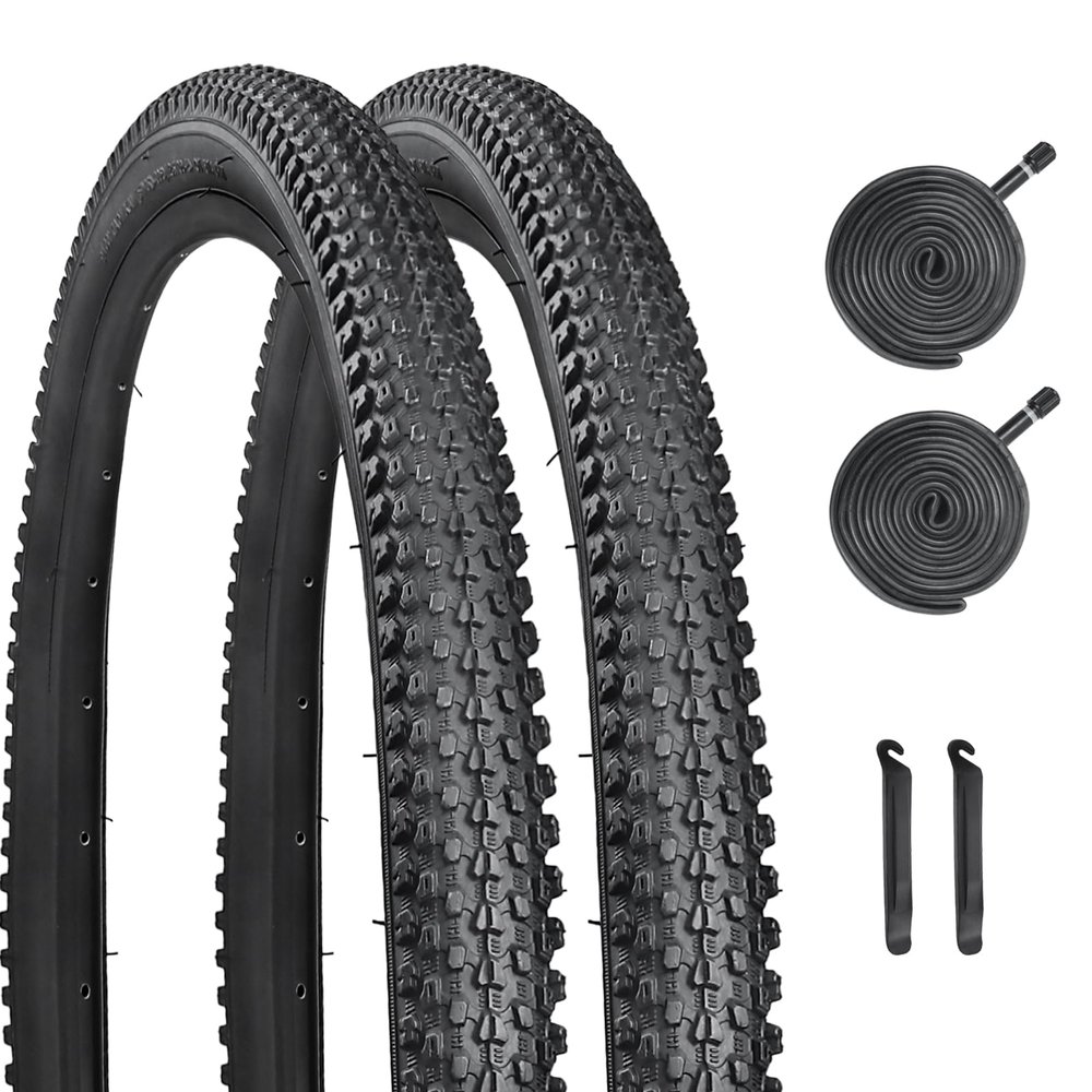 YILUXING Mountain Bike Tires 24x2.125 inch MTB Cruiser Folding Replacement Bicycle Tires Pair 1 or 2 Pack