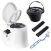 Axidou Portable toilet, adult and child toilet, 5.3 gallon mobile toilet bucket, camping and RV toilet, suitable for camping, hiking, RV, boat, bedroom view 1