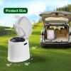 Axidou Portable toilet, adult and child toilet, 5.3 gallon mobile toilet bucket, camping and RV toilet, suitable for camping, hiking, RV, boat, bedroom view 2
