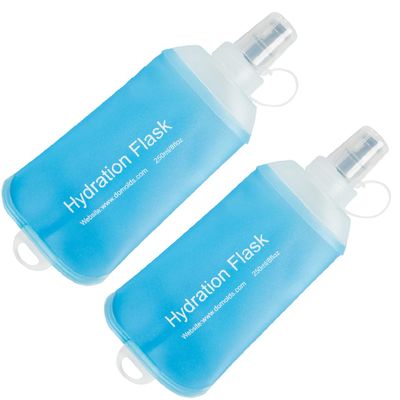 AXEN 250ML Soft Flask, TPU Foldable Running Hydration Flask, Soft Collapsible Water Bottle for Hydration Pack Cycling Marathon Running Hiking