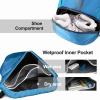Hoedia Sports Drawstring Backpack - String Swim Gym Bag with Shoes Compartment and Wet Proof Pocket for Women/Men (Sky Blue) view 2