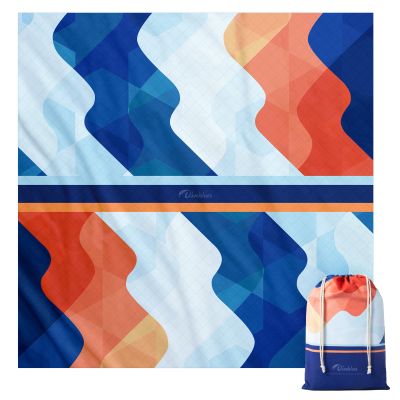 Diveblues Beach Picnic Blanket, Dual Layer, Sandproof Water Resistant Beach Blanket, Packable, Washable, Great for Camping, Outdoors, Festivals, 71"x95" Large Size for Family Trip