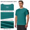 Men's Swim Shirts Quick Dry Rash Guard UPF 50+ Sun Protection Fishing Beach Water Shirts Short Sleeve Emerald Green view 3