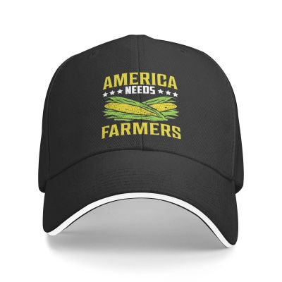 America Needs Farmers Flag Make Farmers Great Again Baseball Cap Adjustable Fashion Casquette Casual Duck Tongue Hat for Men Women17 Black