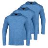 3 Pack Men's Sun Protection Hoodie UPF 30+ Long Sleeve Rash Guard Tee Moisture Wicking Pullover T-Shirts(Royal Blue L) view 2