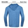 3 Pack Men's Sun Protection Hoodie UPF 30+ Long Sleeve Rash Guard Tee Moisture Wicking Pullover T-Shirts(Royal Blue L) view 3
