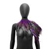 SEADEAR Gothic Feather Shrug Cape Shawl, Women Feather Shawl with Feather Cuffs Feather Cloak Halloween Maleficent Costumes view 4