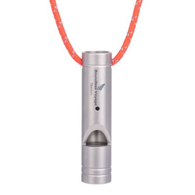 Boundless Voyage Titanium Whistle Emergency Survival Safety Whistles with Lanyard Loud for Outdoor Camping Hiking Coaches Training Sports Keychain Whistle (1 PCS - Ti9018)