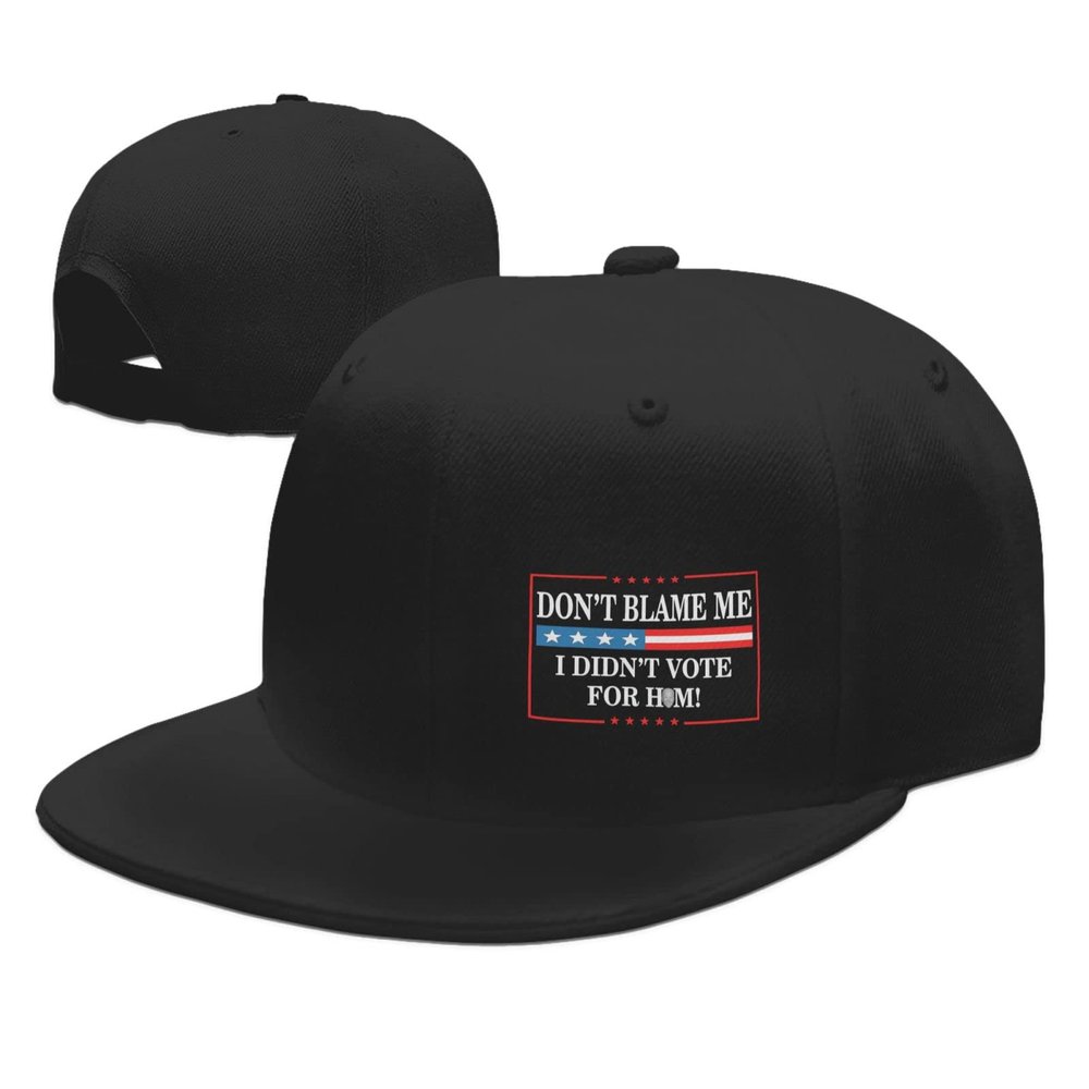 Adjustable Don't Blame Me I Didn't Vote for Joe Biden Hat Adult Casual Flat Bill Baseball Cap Trucker Caps for Sports Outdoor26 Black