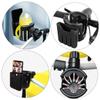 Yardwe Adjustable Bike Handlebar Cup Holder Clamp Cell Phone Holder Mount Kettle Shelf view 3