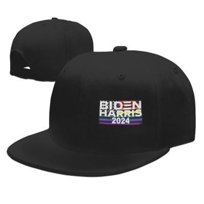 Adjustable Biden Harris 2024 President LGBTQ Rainbow Gay Pride Flag Hat Adult Casual Flat Bill Baseball Cap Trucker Caps for Sports Outdoor36