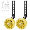 FORTOP Bike Training Wheels, Pair of Heavy Duty Rear with Stabilizers Mounted Kit for Kids Boy Girls Bikes of Single Speed Bicycle with 12 14 16 18 20 Inch - Yellow view 1