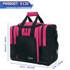 LARIPOP Bowling Ball Bag - Single Ball Tote with Padded Holder - Fits Shoes up to Mens Size 14 and Accessories view 2
