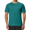Men's Swim Shirts Quick Dry Rash Guard UPF 50+ Sun Protection Fishing Beach Water Shirts Short Sleeve Emerald Green view 1