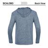 3 Pack Men's Sun Protection Hoodie UPF 30+ Long Sleeve Rash Guard Tee Moisture Wicking Pullover T-Shirts(Navy Blue XL) view 3
