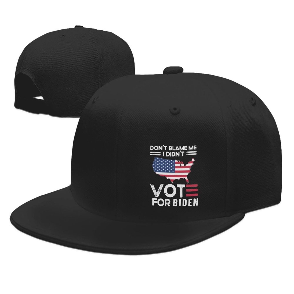 Adjustable Don't Blame Me I Didn't Vote for Joe Biden Hat Adult Casual Flat Bill Baseball Cap Trucker Caps for Sports Outdoor41 Black