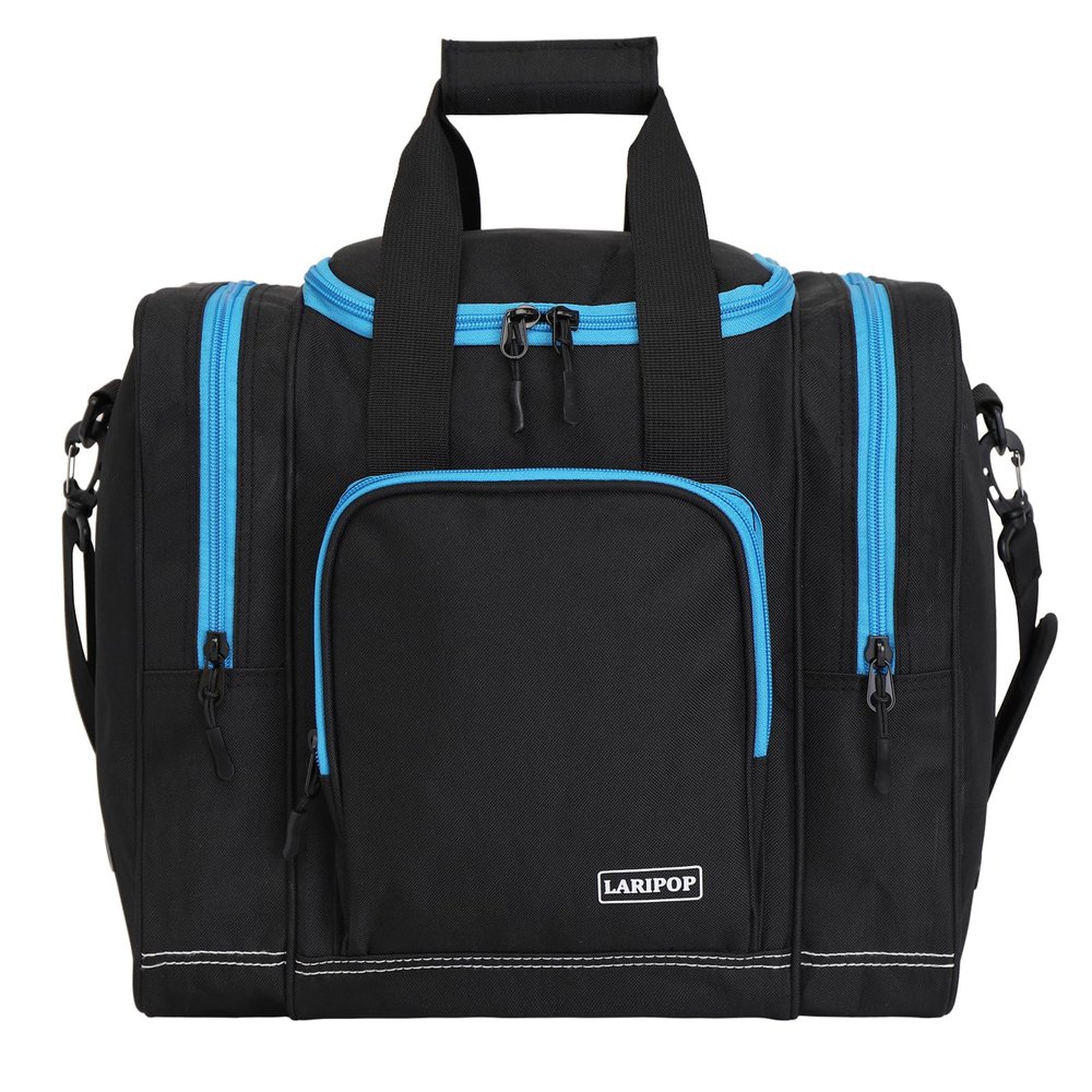 LARIPOP Bowling Ball Bag - Single Ball Tote with Padded Holder - Fits Shoes up to Mens Size 14 and Bowling Accessories