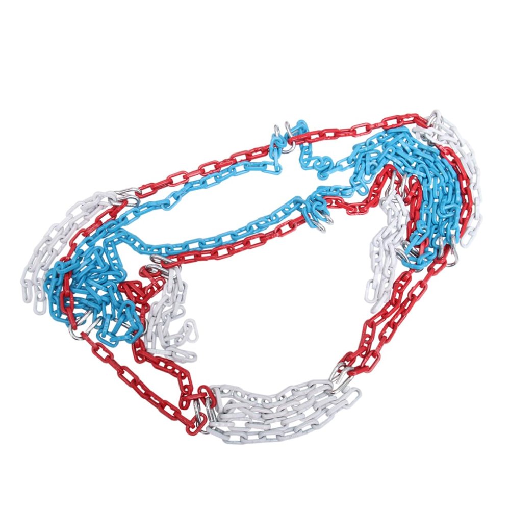 SUPVOX Galvanized Manganese Steel Chain Basketball Net Strong Buckles Outdoor Indoor Portable Basketball Goal Net