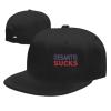 Adjustable Desantis Sucks Anti Ron Desantis Hat Adult Casual Flat Bill Baseball Cap Trucker Caps for Sports Outdoor48 Black view 1