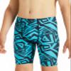 DEVOROPA Boys' Swim Jammers Youth Competitive Swim Team Suit Quick Dry Athletic Swimming Shorts UPF 50+ Abstract A L view 2
