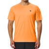 Men's Swim Shirts Quick Dry Rash Guard UPF 50+ Sun Protection Fishing Beach Water Shirts Short Sleeve Orange view 1