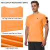 Men's Swim Shirts Quick Dry Rash Guard UPF 50+ Sun Protection Fishing Beach Water Shirts Short Sleeve Orange view 3