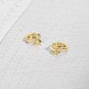 Bow Hoop Earrings, Gold Bow Earrings Minimalist Elegant Ribbon Bowknot Earrings Small Huggie Hoops Earrings Fashion Statement Jewelry Gift for Women Girls view 3