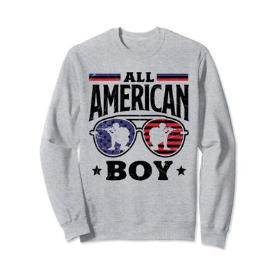All American Boy 4th Of July Sunglasses US Flag Sweatshirt