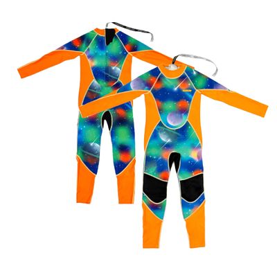Cheekaaboo Long Sleeve Sunsafe Suit for Kids 412 | 2.5mm Neoprene Core Thermal Swimsuit with Stretch Spandex Sleeves | UPF 50+ Sun Protection
