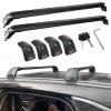 VERBANA Roof Rack Cross Bar Compatible with Suzuki Vitara 2015-2023 with Lock Aluminum Cross Bars Lockable Crossbar Luggage Rack for Rooftop Cargo Carrier Luggage Kayak Canoe Bike Snowboard (Black) view 1