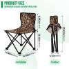 Qilmy Fashionable Leopard Print Portable Camping Chairs,Outdoor Collapsible Chair Sports Garden Beach Fishing,Supports up to 250lbs534 view 3