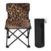 Qilmy Fashionable Leopard Print Portable Camping Chairs,Outdoor Collapsible Chair Sports Garden Beach Fishing,Supports up to 250lbs534 view 4