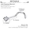 Qiwnswoy Titanium Nose Rings Studs - 20G Astm F136, 1.5mm Diamond CZ Nose Rings for Women & Men view 3