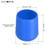 PATIKIL Fishing Rod Butt Cushion, 4 Pcs Silicone Fish Rods Seat Cushions Protector Cap End, Small, Black, Blue, Brown, Gray view 2