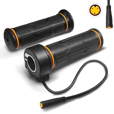 MUSELK Electric Bike 192X Full Half Twist Throttle Right Handle Throttle 3PIN Female Connector for BBS01 BBS02 BBSHD Mid Motor Electric Bicycle Accelerator (BF-192X-full Throttle)