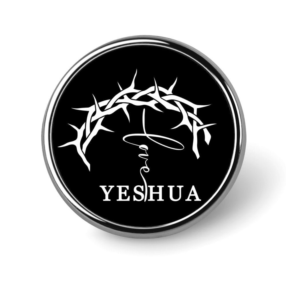 FLYiFE Yeshua Jesus Christian Pins Round Badge Circle Button Brooch for Women Men Cap Hat Bag Backpack T-Shirts Pullovers Jackets