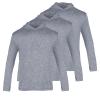 3 Pack Men's Sun Protection Hoodie UPF 30+ Long Sleeve Rash Guard Tee Moisture Wicking Pullover T-Shirts(Grey 2XL) view 2
