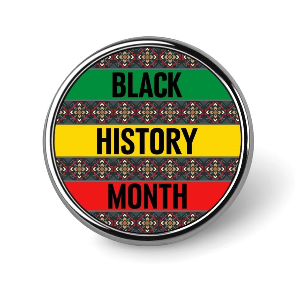 FLYiFE I Am Black History Month Pins Round Badge Circle Button Brooch for Women Men Cap Hat Bag Backpack T-Shirts Pullovers Jackets, Circular