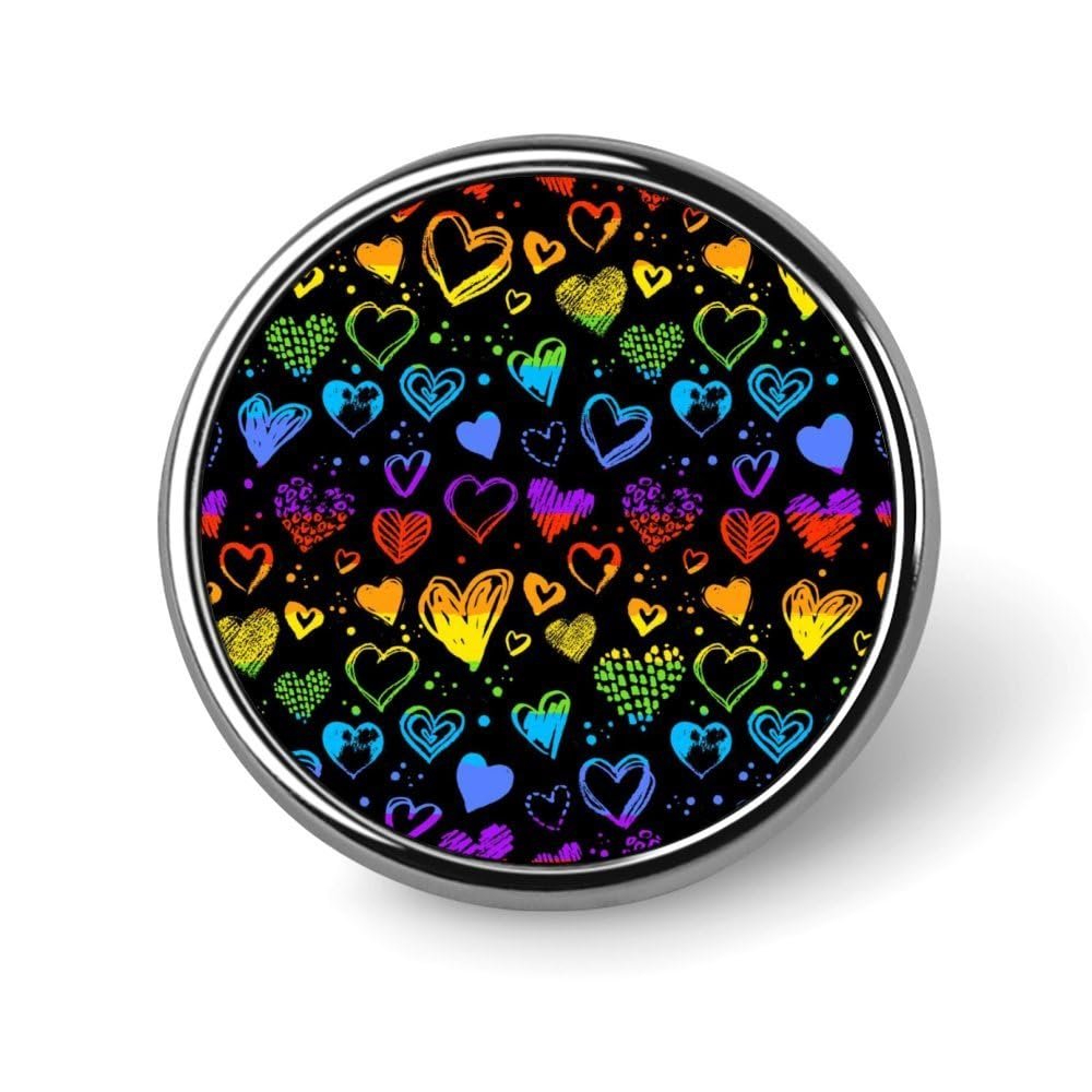 FLYiFE Pride Month LGBTQ Gay Pride Ally Pins Round Badge Circle Button Brooch for Women Men Cap Hat Bag Backpack T-Shirts Pullovers Jackets