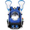 LARIPOP Lacrosse Bag Durable Equipment Backpack with 2 Stick Holders, Dedicated Helmet Compartment for Field Hockey, Youth & Adult Players view 1
