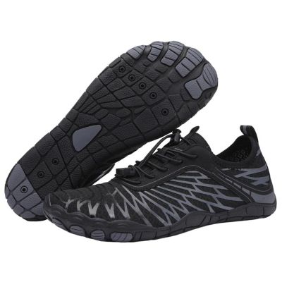 StoneLiquid Barefoot Shoes Women, Running Hike Barefoot Men Minimalist Quick Dry Footwear Wide Toe Box (Black, Adult, Women, 8, Numeric Range, US Footwear Size System, 8.5, Medium)